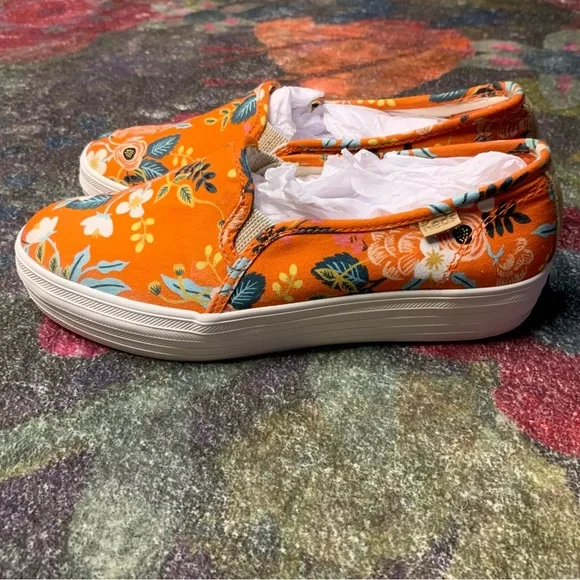 💛 Orange Floral Rifle Paper Co. Keds - Picture 4 of 11